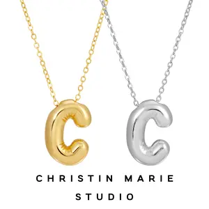 Bubble Letter Necklace Bubble Letter Necklace