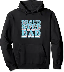 Transgender Pride Step Father Stepdad | Proud Trans Step-Dad Pullover Hoodie - Winniekemo Shop 69B096GPBBR8