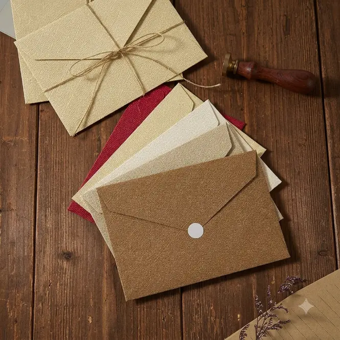 Better Gift Office Products Ivory White Stationery Writing Paper & Envelopes Set - 4x6 Size, Jute Rope Included, 20 Premium Sheets & 10 Heavyweight Envelopes for Letter Writing