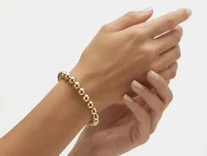 Golden Aura Beaded Bracelet