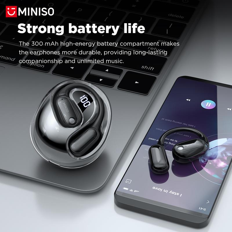 MINISO MS190 Wireless Headphones Bluetooth 6.0 Sport Earphone Built-in Microphone HIFI Sound Quality Earbuds