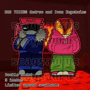 Andrew or Ivan Bad Things Double-sided Acrylic Keychain, Great For Daily Use Or As Thoughtful Little Gifts For Your Friends And Yourself