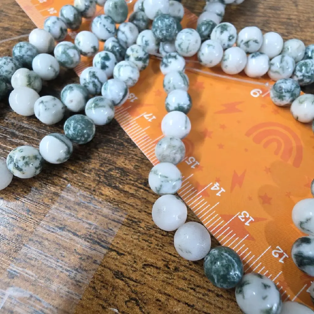 moss agate 15" Strand of beads for jewelry making