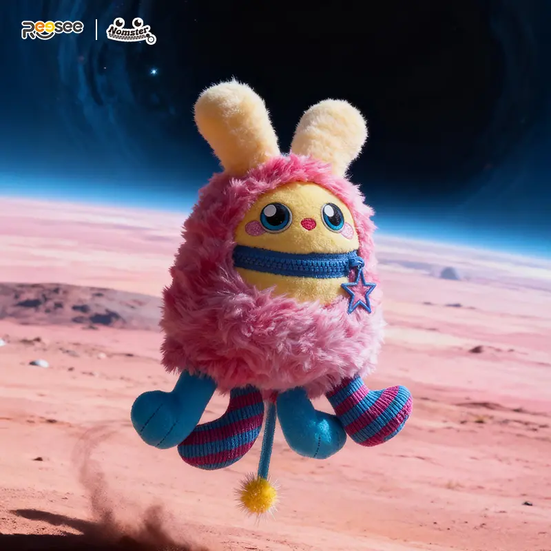 Nomster, Bad Mood Plush Blind Box Keychain, 7 Emotions + 1 Secret, Pull Zipper to Express Your Mood, Perfect Gift for Collectors