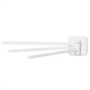 Wall-Mounted Triple Swing-Out Towel Bar, Rotating 180° Towel Rack with 3 Arms for Bathroom and Kitchen Organization