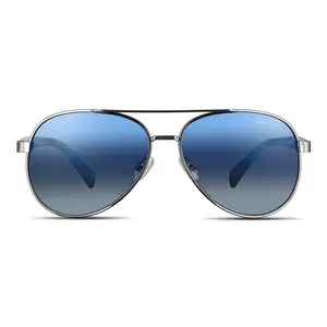 Velvet Eyewear Bonnie V730SV72 Aviator Sunglasses Silver Frame Blue Flash Fade Mirrored Lenses 100% UV Protection Medium Size 52mm x 15mm x 140mm