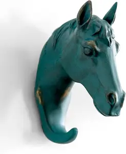 Horse Head Single-Wall Hook, Heavy-Duty Animal-Shaped Hook, Rustic Decorative Style, Practical and Eye-Catching