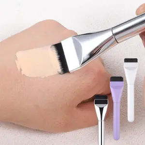 Flat Bottom Foundation Brush, Padded Finish Makeup Brush for Even Coverage, Liquid Foundation Applicator, Beauty Enthusiast Makeup Tool, Flat Facial Makeup Brush, Spatula Brush