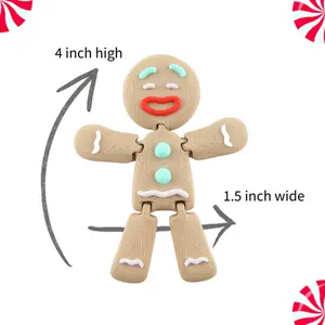 3D Printed Gingerbread Man Ornament Articulated