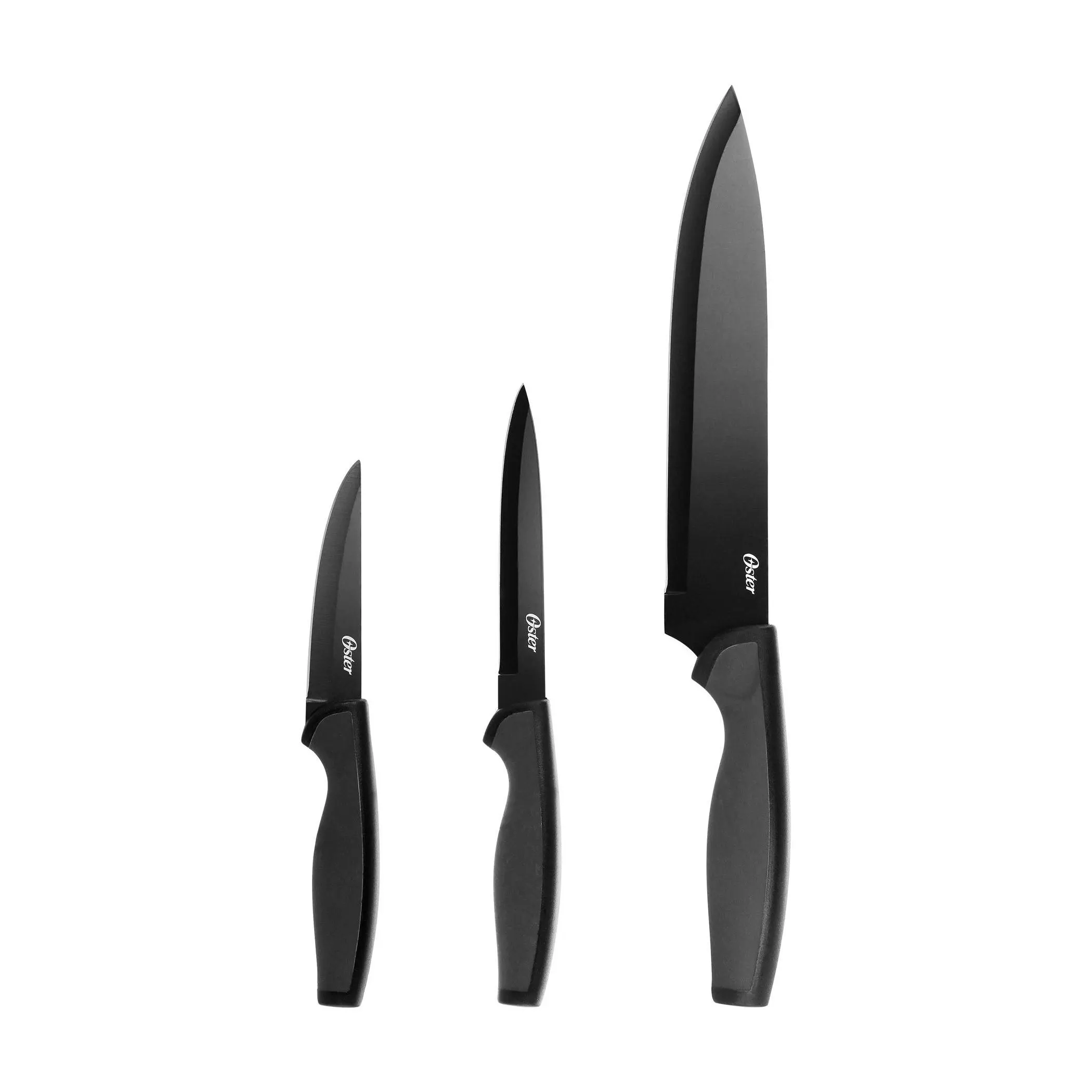 Oster Slice Craft 3 Piece Stainless Steel Cutlery Set in Blac