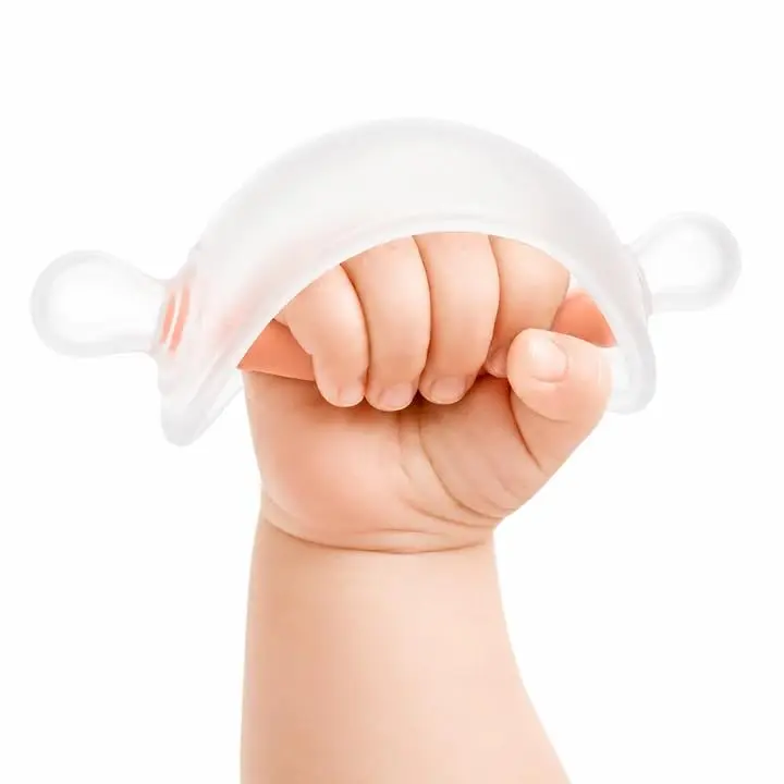 Halloween Gift Silicone Baby Teether – No-Drop Teething Toy for Babies 3–6 Months, Easy-Grip Design with Protective Shield, BPA-Free & Easy to Clean, Teething Relief for Breastfed Babies