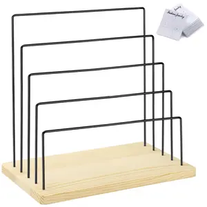 Earring Display Stand for Selling Earring Rack Display Holder with 40 Earring Cards 5 Tiers Jewelry Display for Vendors Black