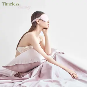 Luxury 3-Piece Silk Sleep Set - Premium Mulberry Silk Eye Mask, Pillowcase & Scrunchie Gift Box for Hair & Skin Care - Self-Care Essentials