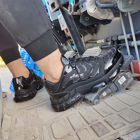 Steel Toe Shoes For Men Women Lightweight Breathable Safety Sneakers Steel Toe Indestructible Safety Shoes Outdoorfun