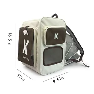Expandable Cat Backpack Carriers Bag Backpack for Travel Soft Shoulder Large Capacity Go Out Pet Travel Multifunctional Dog Shoulder Breathable Expandable Pet Backpack