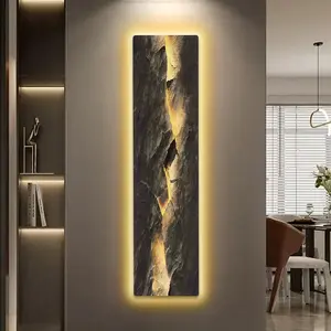 Homary Modern Abstract LED Wall Art with Backlit Light Home Decor — USB Powered