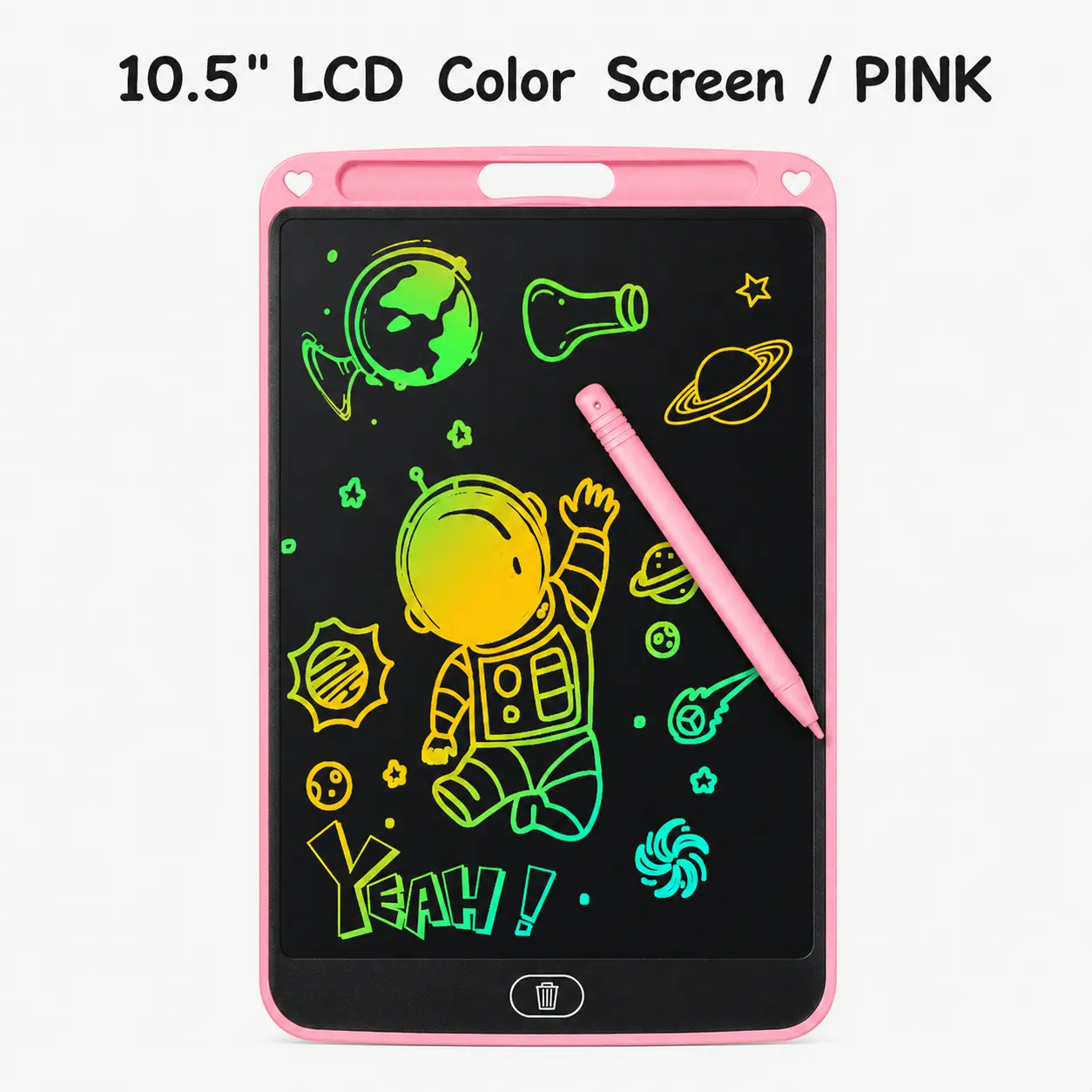 Colorful LCD Writing Tablet for Kids 10.5-Inch Waterproof Doodle Board with Stylus & Erase Button Ideal Gift for Boys Girls Educational Sketch Pad Travel-Friendly Toy snoopy  owala meatball  maker language development