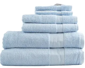 Premium Egyptian Cotton Towel Set (6-Piece, Baby Blue)