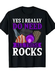 Men's Geology Rock Collector T-Shirt - 100% Cotton Retro Graphic Tee with Igneous, Sedimentary & Metamorphic Rock Types, Magma & Plate Tectonics Design - Comfortable Casual Shirt for Earth Science Enthusiasts, Geologists & Outdoor Activities (Machine Wash