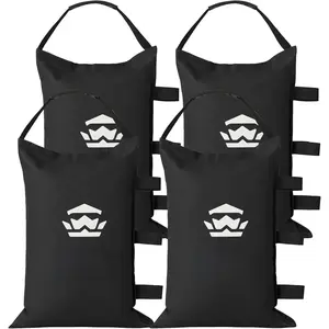 Sand Bags for Canopy  (150 LBS) Sandbags for Weight, Canopy Weights, Pop Up Tent Weights Bags, Black (Unfilled)
