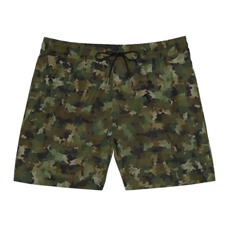 Camouflage Men's Mid-Length Swim Shorts Military Camo Beachwear Summer Gift