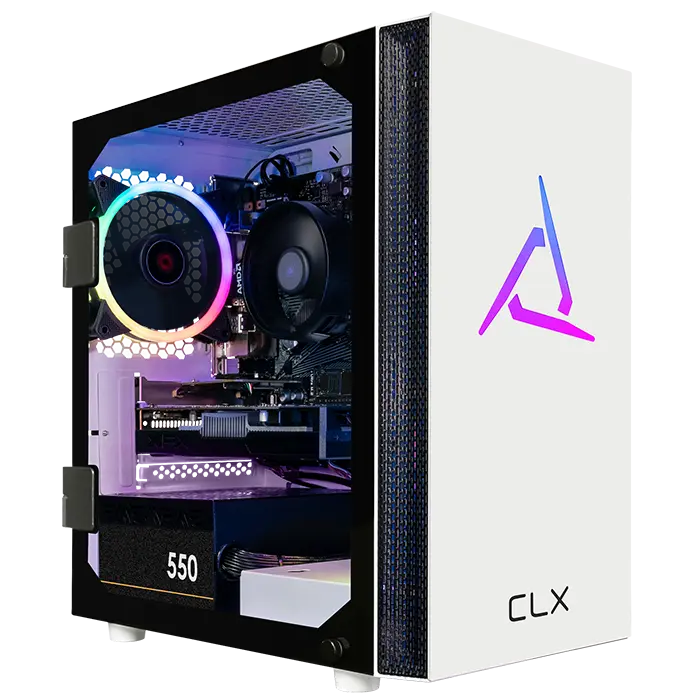 CLX SET Gaming PC - Intel Core i7 13700F 2.1GHz 16-Core Processor, 16GB DDR5 4800 Memory, GeForce RTX 4060 8GB GDDR6 Graphics, 1TB NVMe M.2 SSD, WiFi, CLX Sphynx Micro Tower White, 3 RGB Fans, Windows 11 Home 64-bit