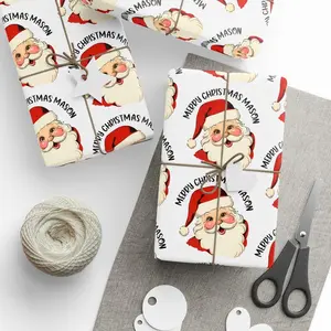Christmas Wrapping Papers, Personalized Custom Name Gift Wrap, Holiday Presents, Xmas Crafting Supplies, Festive Gift Packaging, Custom Gift