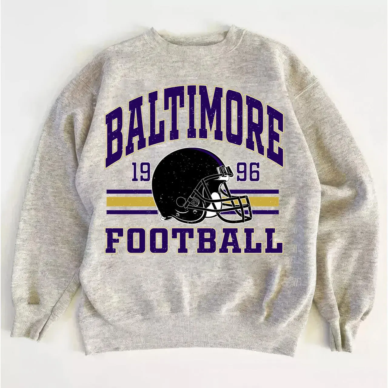Ravens Vintage Football Sweatshirt, Retro Baltimore Oversized Crewneck