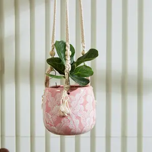 PalmBlush Hanging Planter with Macrame Plant Hanger