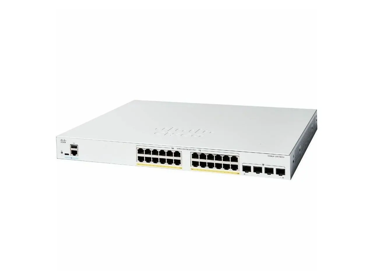 Cisco Catalyst C1200-24FP-4G Ethernet Switch, 24 Ports - Manageable - Gigabit Ethernet - 10/100/1000Base-T, 1000Base-X - 3 Layer Supported