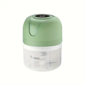 Compact 250ML Rechargeable Garlic Chopper & Meat Grinder, Meat Vegetable Cutter, Durable Design, Transparent Storage Box, Essential Kitchen Tool, Multifunctional Food Chopper