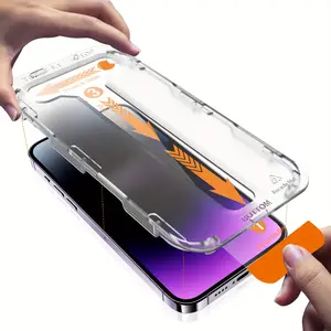3 Pack Auto Alignment Kit, for iPhone 14/13/12/11/X, 14Pro, 14Pro Max Tempered Glass Screen Protector, Auto Dust Removal Installation, Bubble Free, Anti-scratch, Ultra HD 4K-HD, Easy Installation, for iPhone Screen Protector Accessories