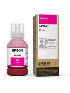 Epson T49M Magenta Sublimation Ink Bottle – 140mL Genuine Epson Dye-Sublimation Ink for SureColor F170 & F570 Printers