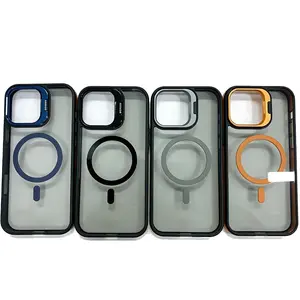 Built-in Metal Lens Kickstand Military Grade Drop Protective Shockproof with Wireless Charging Phone Case for iPhone 11-17 Pro Max & Samsung Galaxy S23-S25