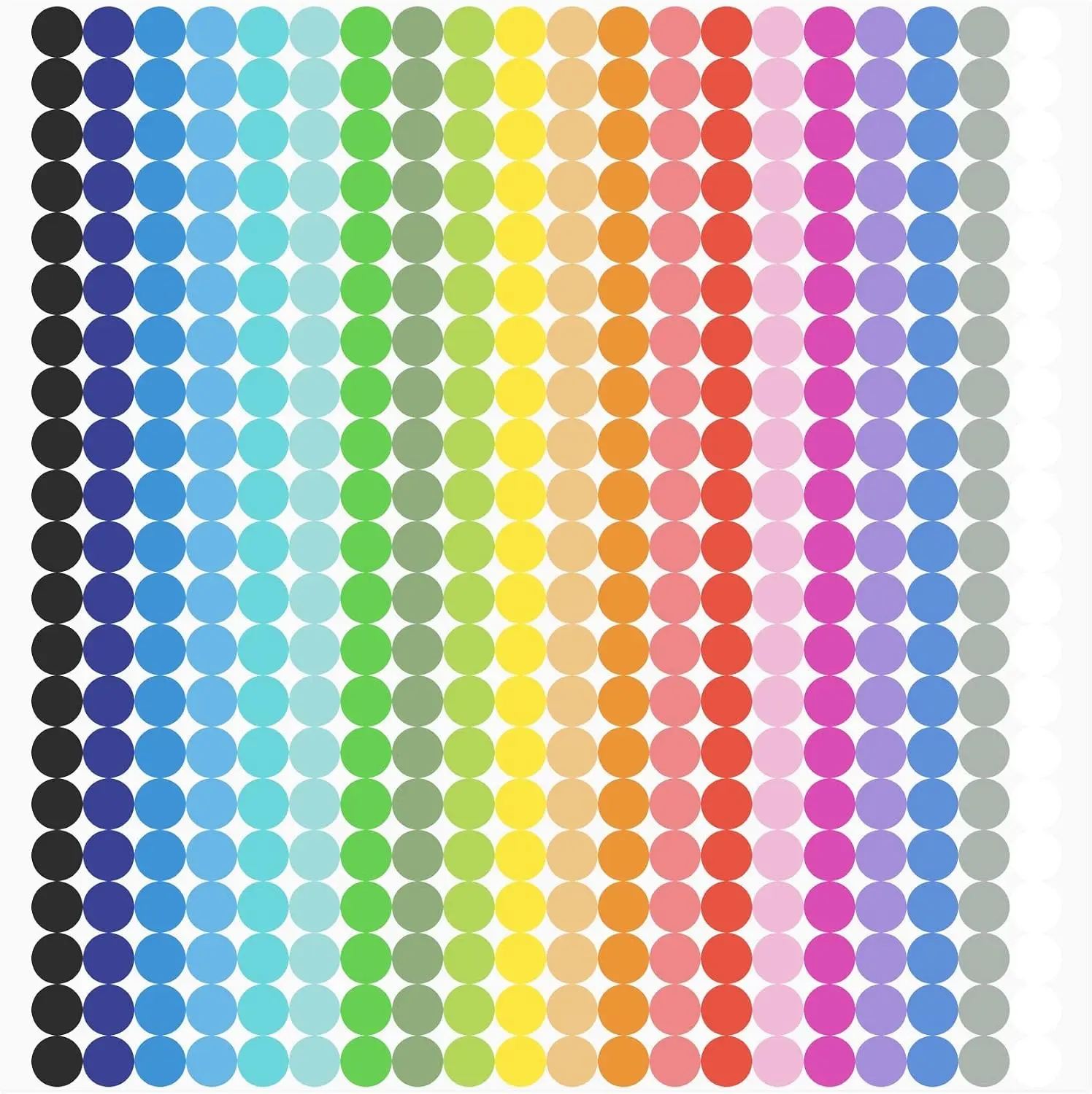 6720 PCS Small Dot Stickers Round Color Coding Labels Circle Dot Stickers Label Sticker in 20 Colors for Office,Classroom