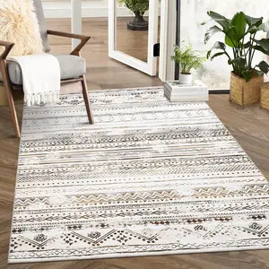 【GARVEE】- Area rug for living room, washable rug 8 x 10 inches, non-slip, for indoor use, soft rug for bedroom, under dining table, decoration