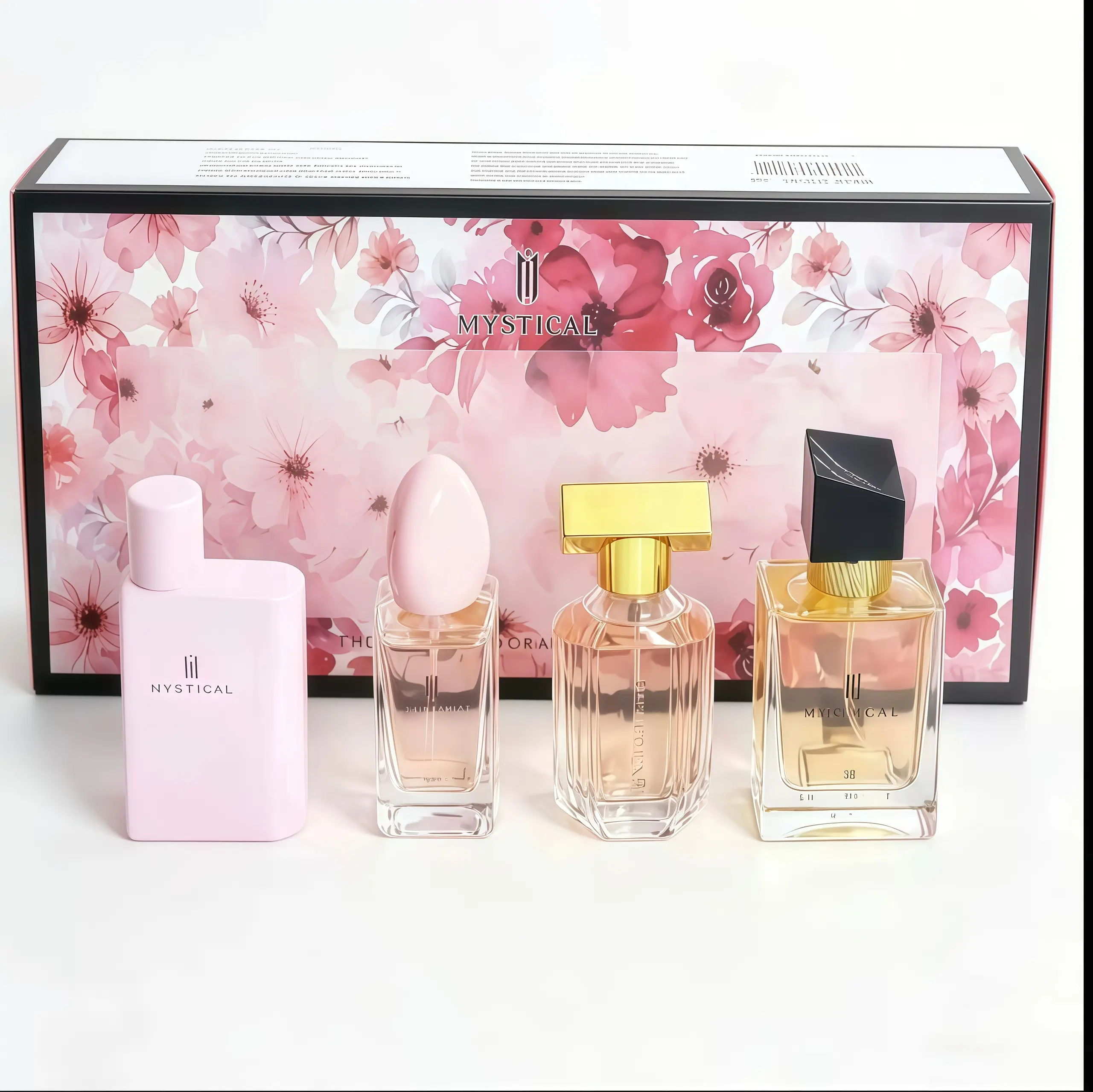 MYSTICAL  4PCSWomen's Perfume Set 30mlx4, Eau De Parfum 72Hour Long Lasting Perfume, Natural Essential OilsInfused Floral Fruity Sweet Fragrance, SummerScent for Daily Dating Office Party Gift Premium Long-Lasting Women's Perfume,Romantic Floral