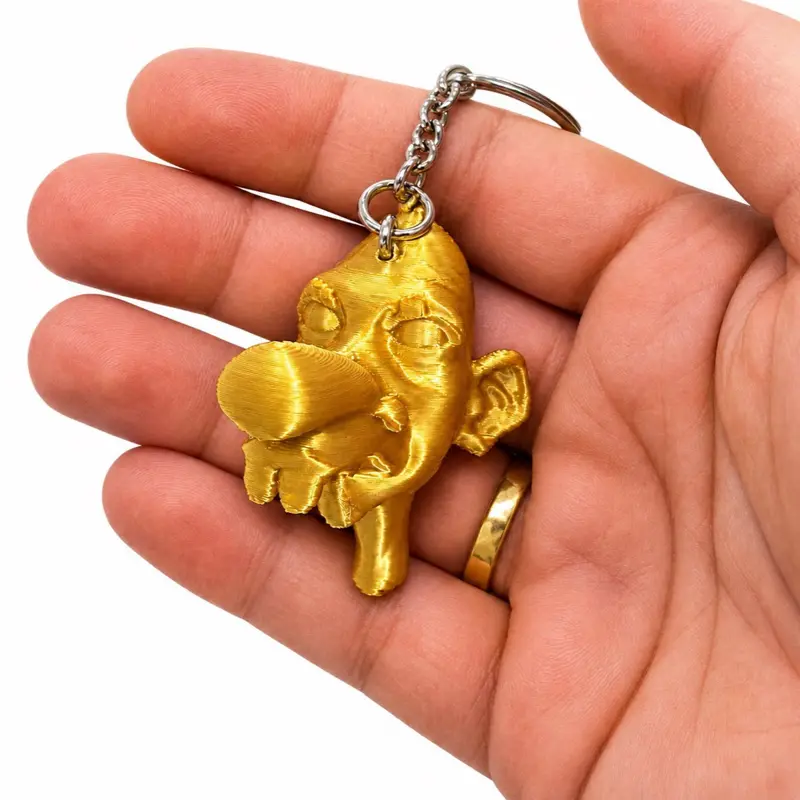 Gold Neegy Keychain