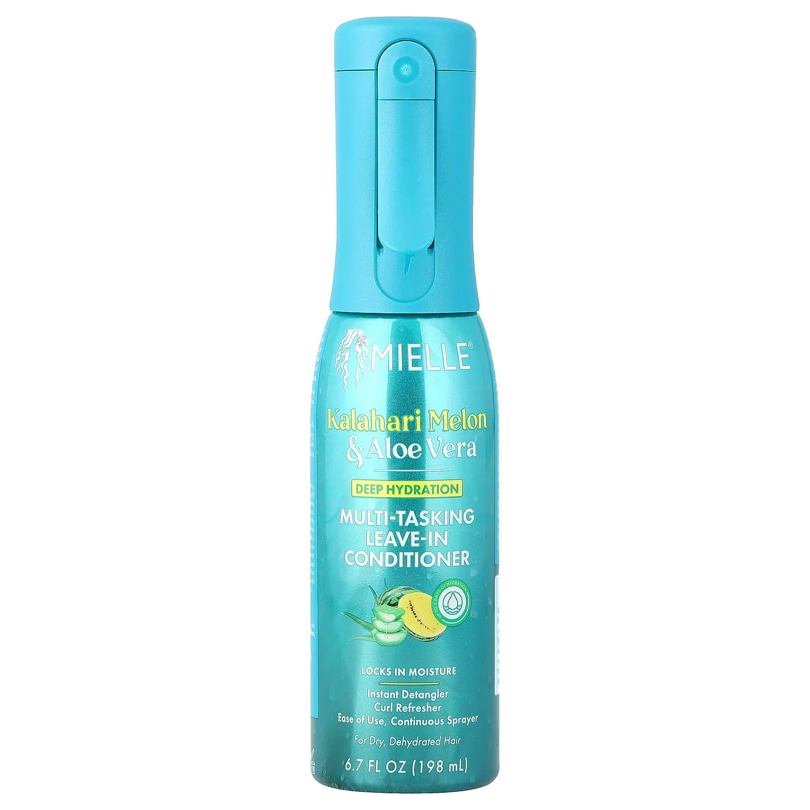 Mielle Deep Hydration Multi-Tasking Leave-In Conditioner, For Dry, Dehydrated Hair, Kalahari Melon & Aloe Vera, 6.7 fl oz (198 ml)