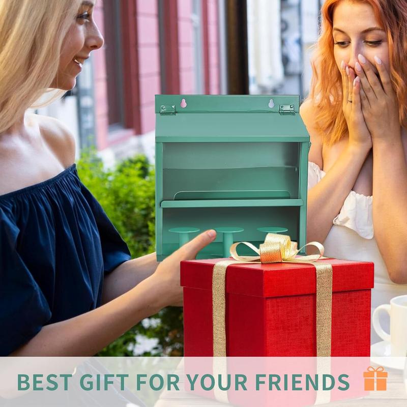 Wildpark Squirrel Feeder for Hanging Outside Tree,Mini Chipmunk Outdoors Squirrel Picnic Bench Feeders Table,Funny Metal House Boxes,Stronger Than Wooden Structure