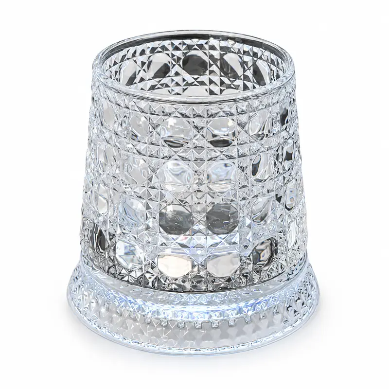Rotating Crystal Old Fashioned Whiskey Glass - 600g Heavy Base, Round Cocktail Drinkware, Ice Ball Mold Included, Premium Men's Kitchen Drinkware Gift, Old Fashioned Glass, Rotating Crystal Glass