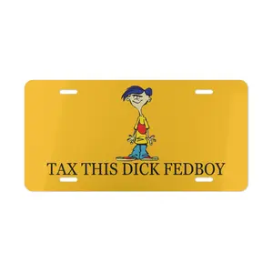Tax This Dck Fedboy Funny License Plate, Novelty Vanity Plate, Gift for New Driver, Car Truck Front Tag, Car Accessories, 12 inch x 6 inch