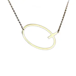 Letter Q sideways necklace Female Anniversary Birthday Metal Coating Daily Engagement anxiety bracelet friendship heart necklace