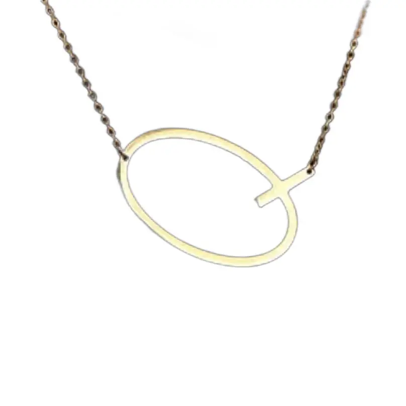 Letter Q sideways necklace Female Anniversary Birthday Metal Coating Daily Engagement anxiety bracelet friendship heart necklace