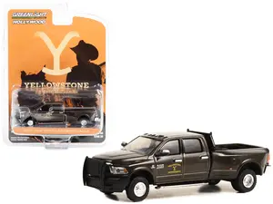 2017 Ram 3500 Laramie Dually Pickup Truck Brown Metallic "Yellowstone" (2018-Current) TV 1/64 Diecast Model Car by Greenlight