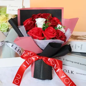 Butterfly Rose Carnation Bouquet Gift, Perfect for Girlfriend, Friend, Wife, Wedding, Anniversary, Birthday, Valentine's Day, Mother's Day, Graduation