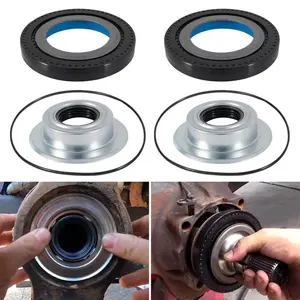 2023068 Premium Front Axle Knuckle Vacuum Shaft Seal and Outer Tube Seals Kit Fit For 2005-2019 Ford F250 F350 F450 F550 Super Duty Excursion with Dana 50 60 Replaces 2014835 54983