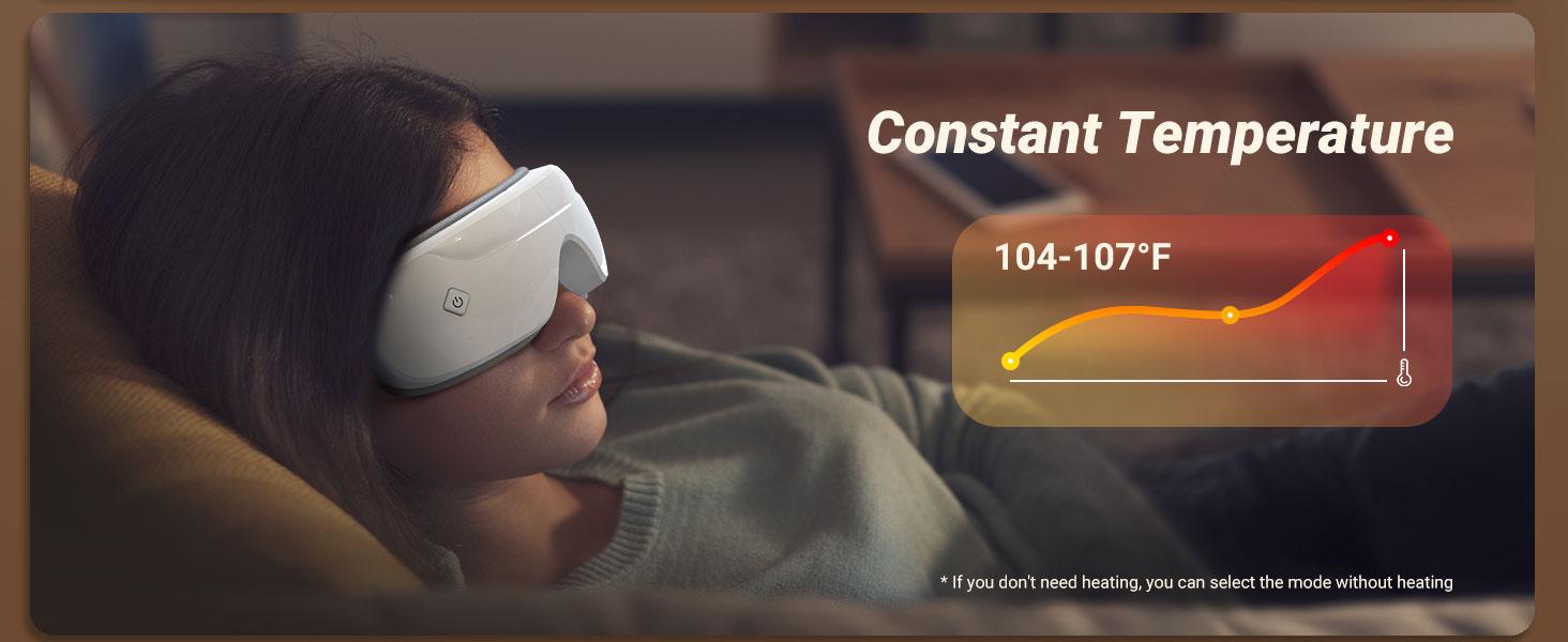 MERACH Eye Massager with Heat, Heated Eye Mask with Bluetooth Music for Migraines, Face Massager Reduce Eye Strain, Christmas Birthday Gifts for Women Men, Gifts for Mother Father TikTokShopBlackFriday