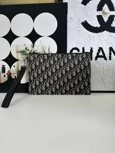 Pre-owned Dior Oblique Canvas Pouch | Classic Monogram Wristlet Clutch