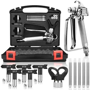 Airless  Sprayer  Kit with Tip Guard and 5 count Tips 3600 PSI Airless  Sprayer  & 5 count Airless  Spray  Filter and Spraying Equipment Storage Box (211,313,415,517,623)